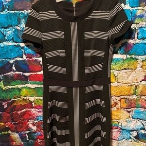 Maggy London black and white midi dress